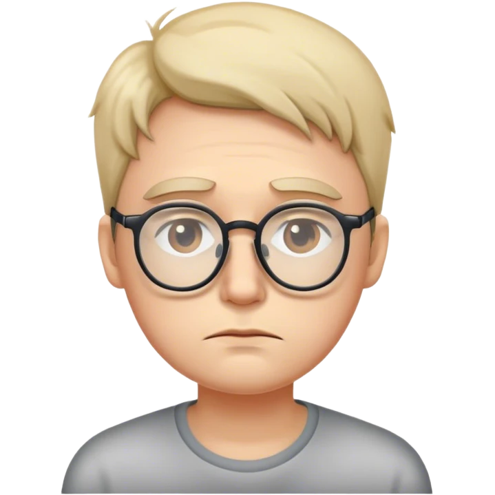Sad with Glases  emoji