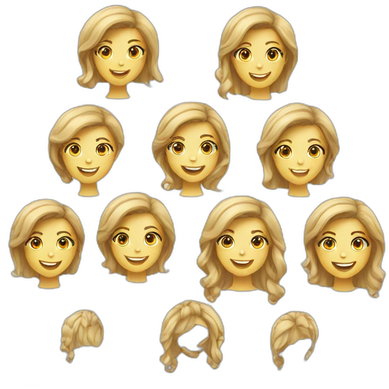 7 satisfied female customers emoji