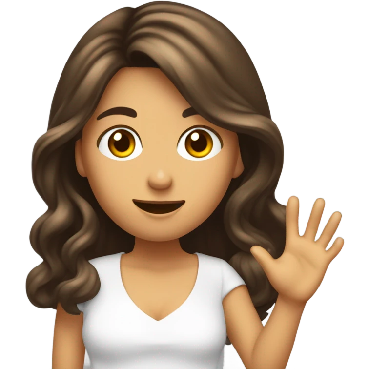 Quiero un emoji de una chica con el pelo largo ondulado cobrizo, lleva en mano una cámara de grabación  emoji