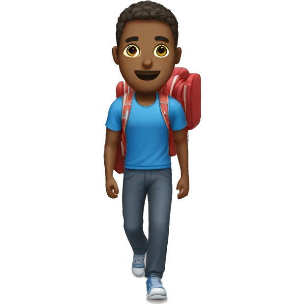 a man goes to physical education at school emoji