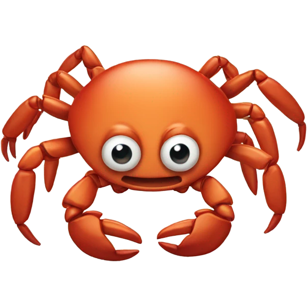 a goofy crab  emoji