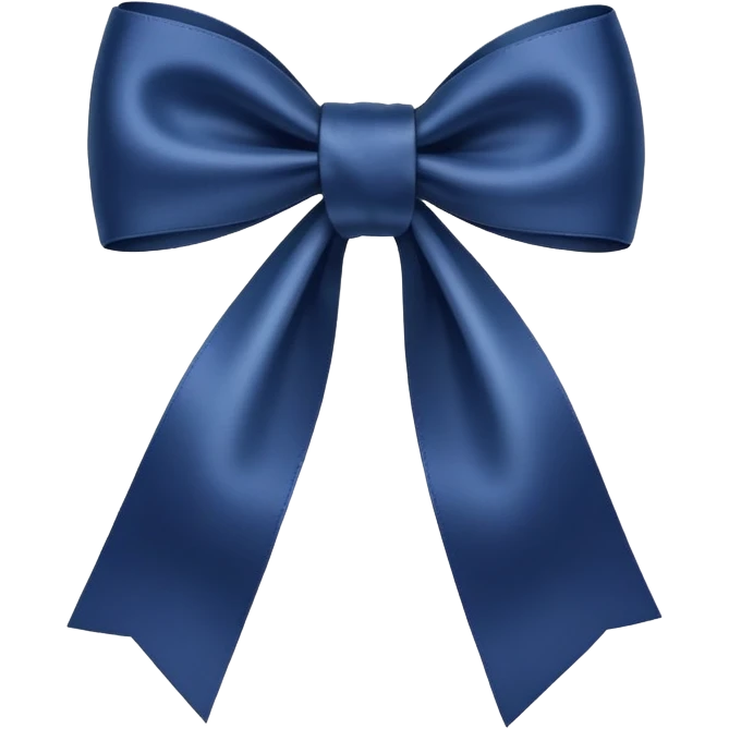 Navy blue bow  emoji