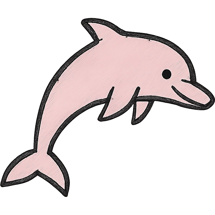 A pink dolphin emoji