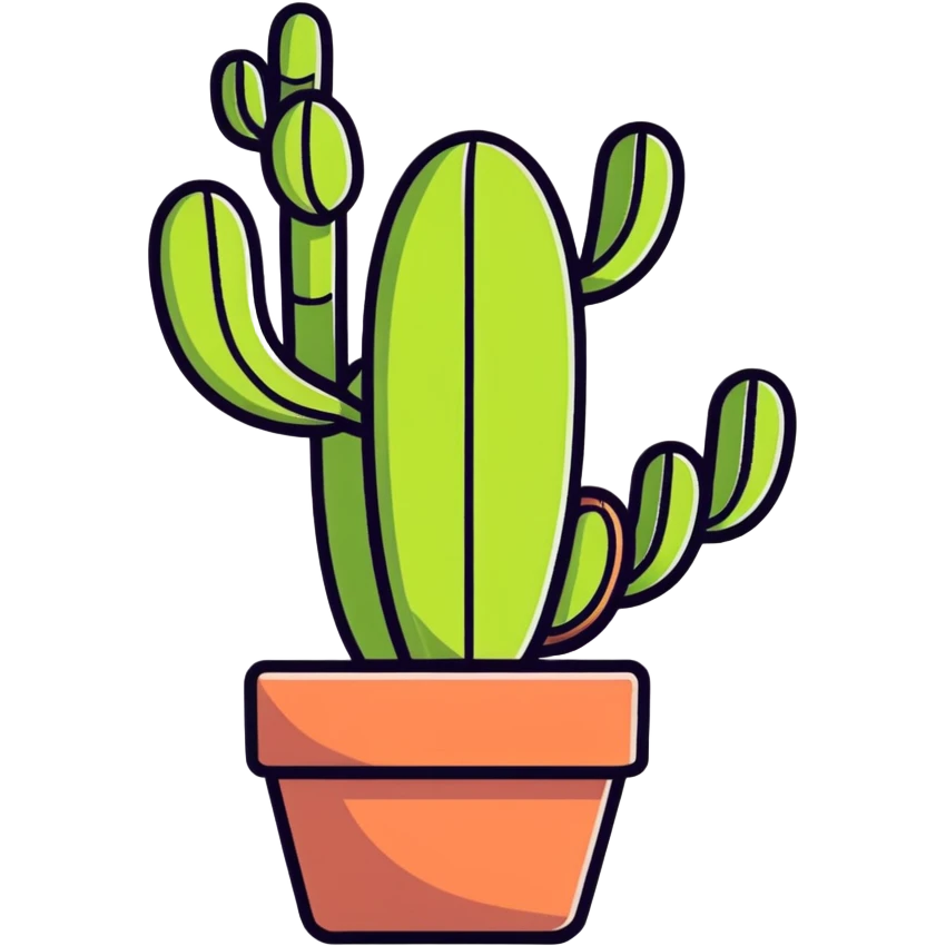 Fallen over cactus emoji