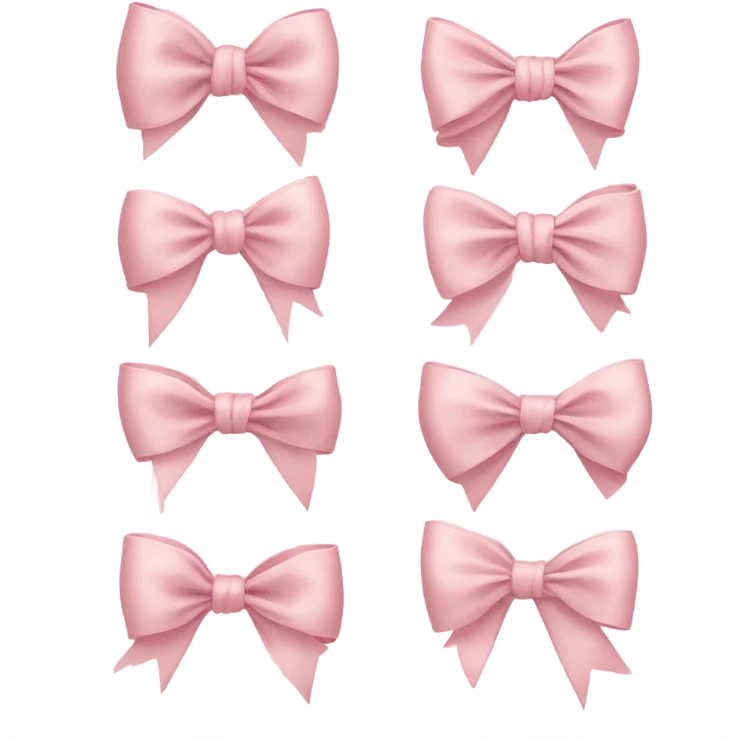 Light pink bows emoji