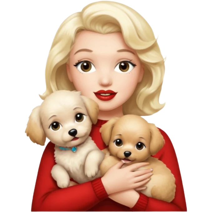 Marilyn Monroe, with cute dog emoji