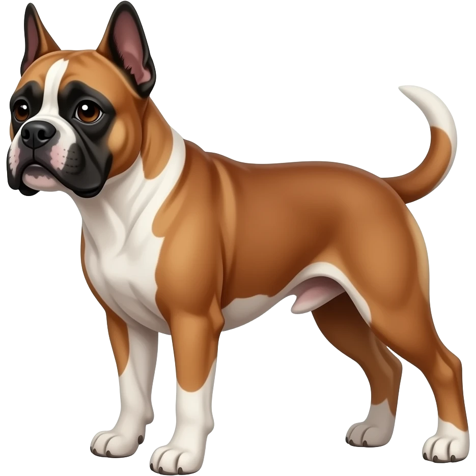 boxer dog white emoji