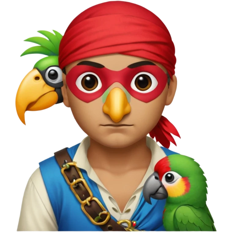 pirate and parrot emoji