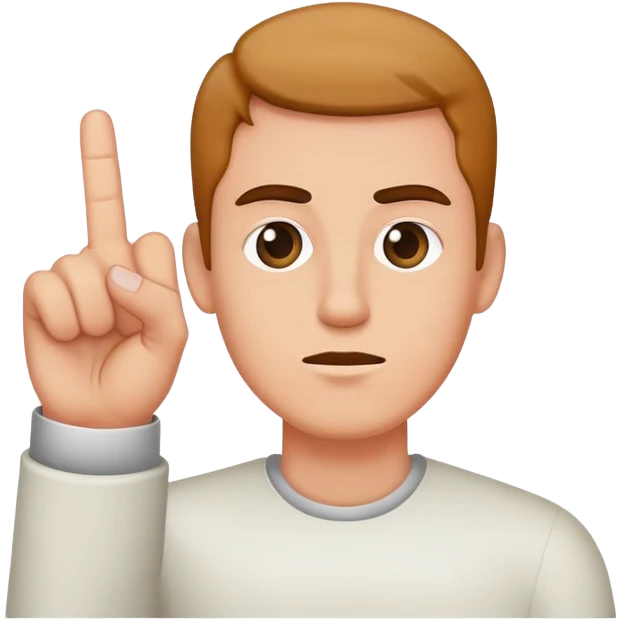 Guy sticking up the middle finger emoji