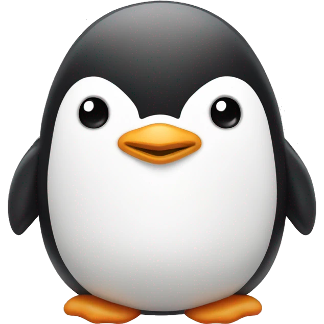 A cute fat penguin emoji