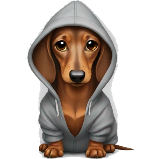Dachshund in hoodie emoji