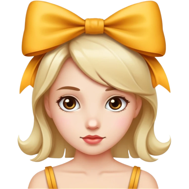 Girl with bow emoji