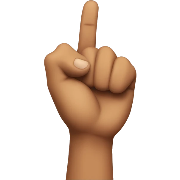 Friendly emoji taking out his finger emoji