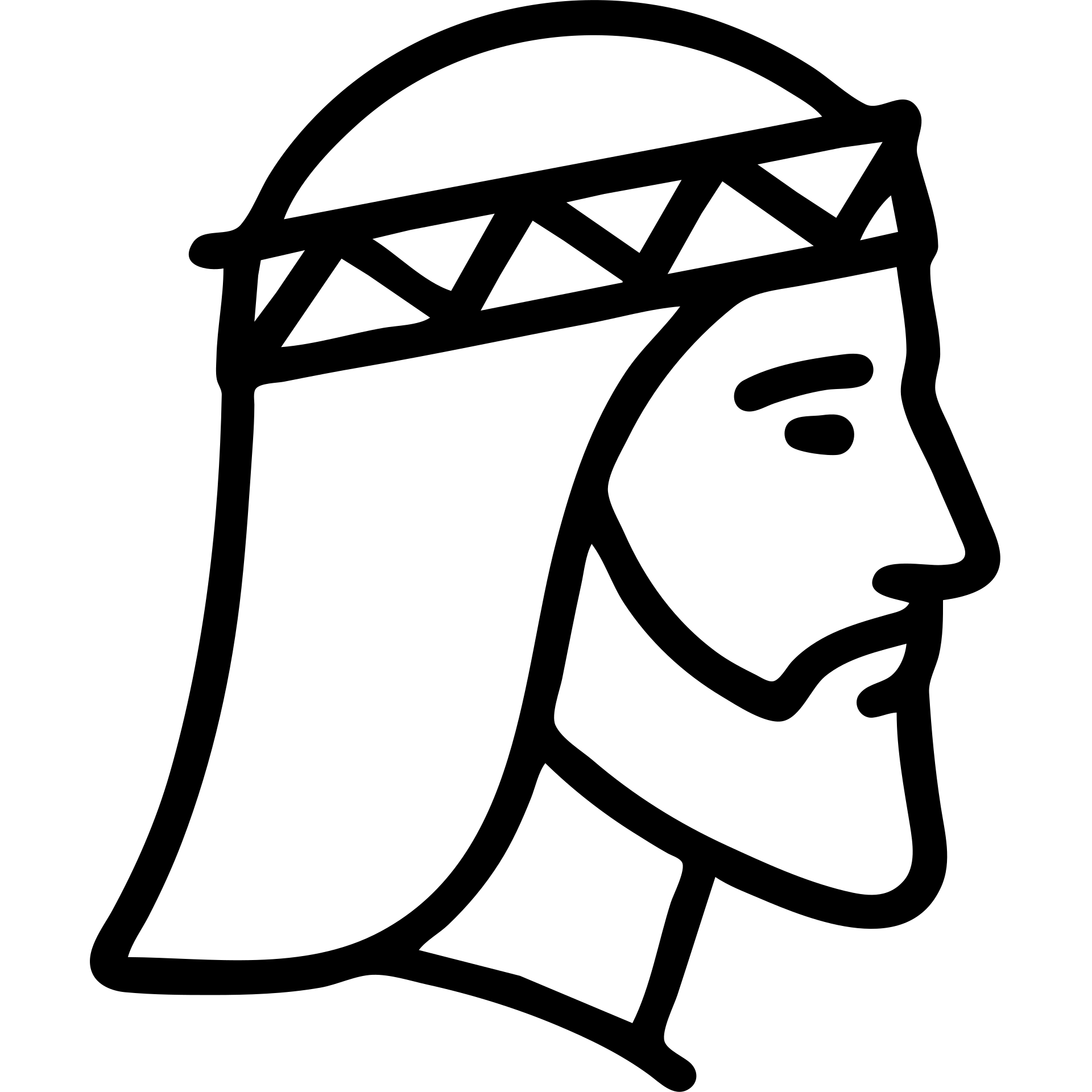 Jesus head from side view, minimalist icon, simple lines emoji