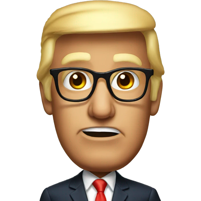Donald trump with glasses  emoji