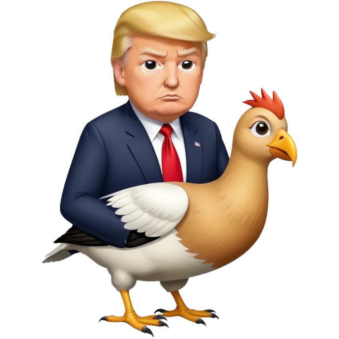 Donald trump pooping on a bird emoji