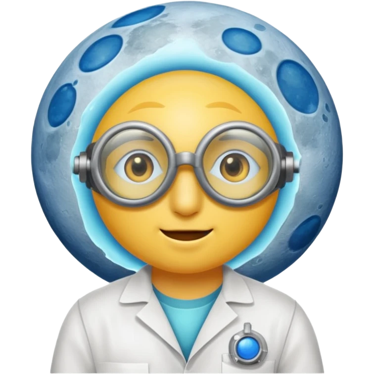 moon with lab goggles after potion blast emoji
