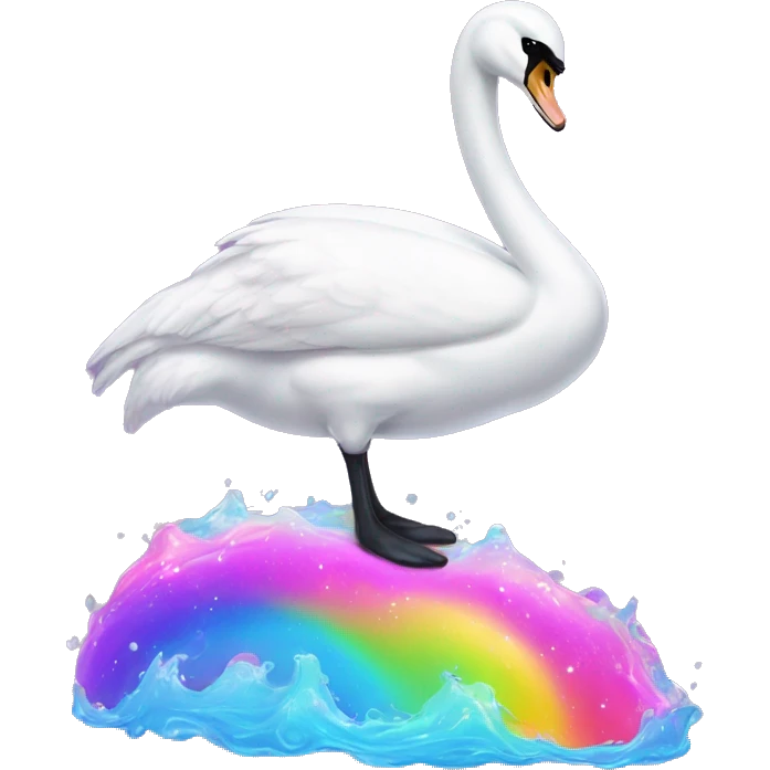 lisa frank swan emoji