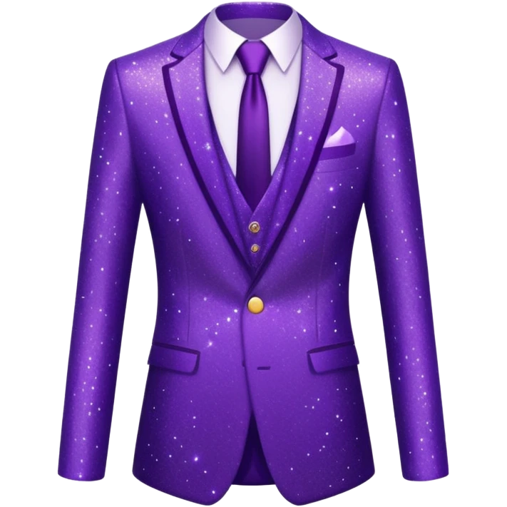 Purple Glitter suit emoji