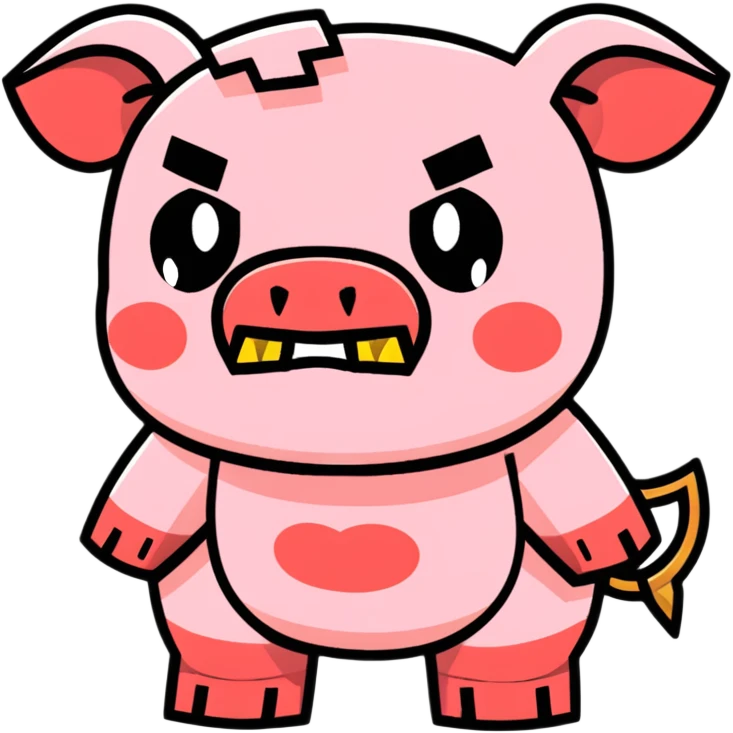 angry Minecraft baby Piglin emoji