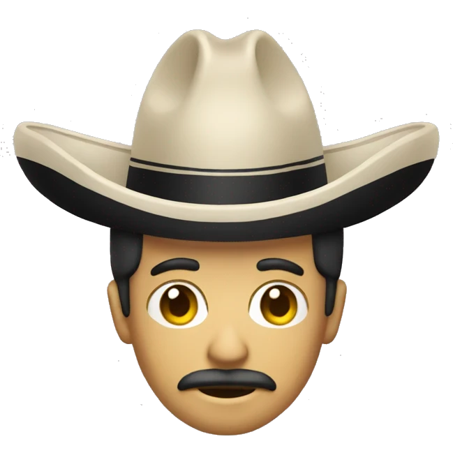 Sombrero mexicano de charro negro emoji