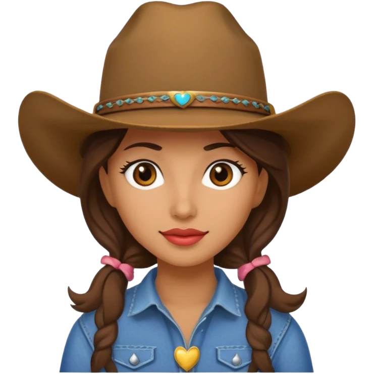 Heart eyes cowgirl emoji