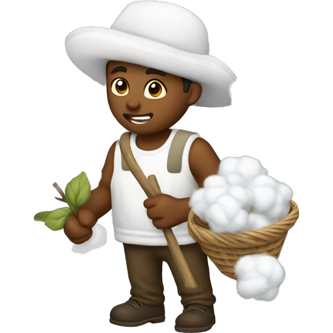 Cotton collecting  emoji