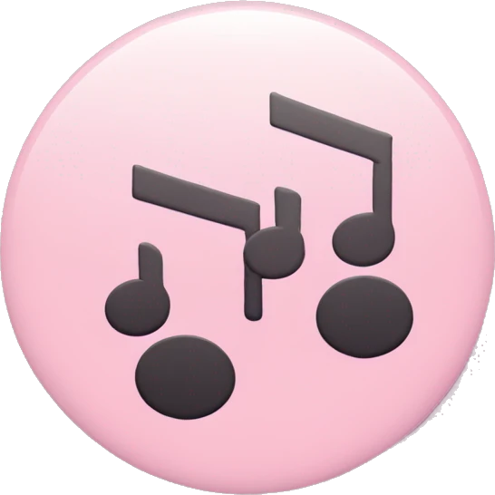 The music app spotify logo in pastel pink emoji