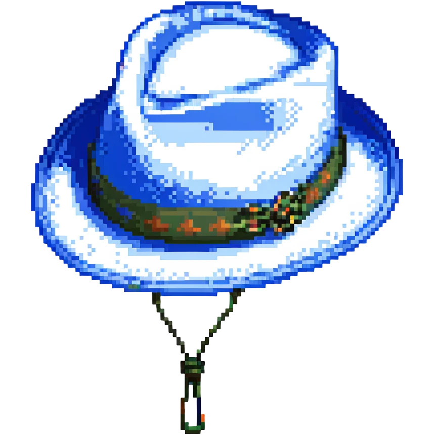Синяя панамка со шнурком, no background emoji