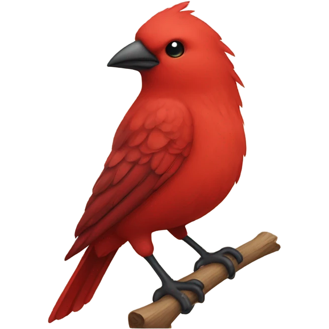 A red bird emoji