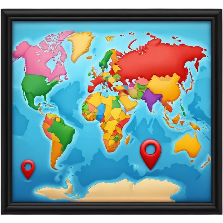 location marks  around the world emoji