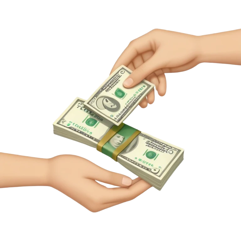 money being exchanged for clothes emoji