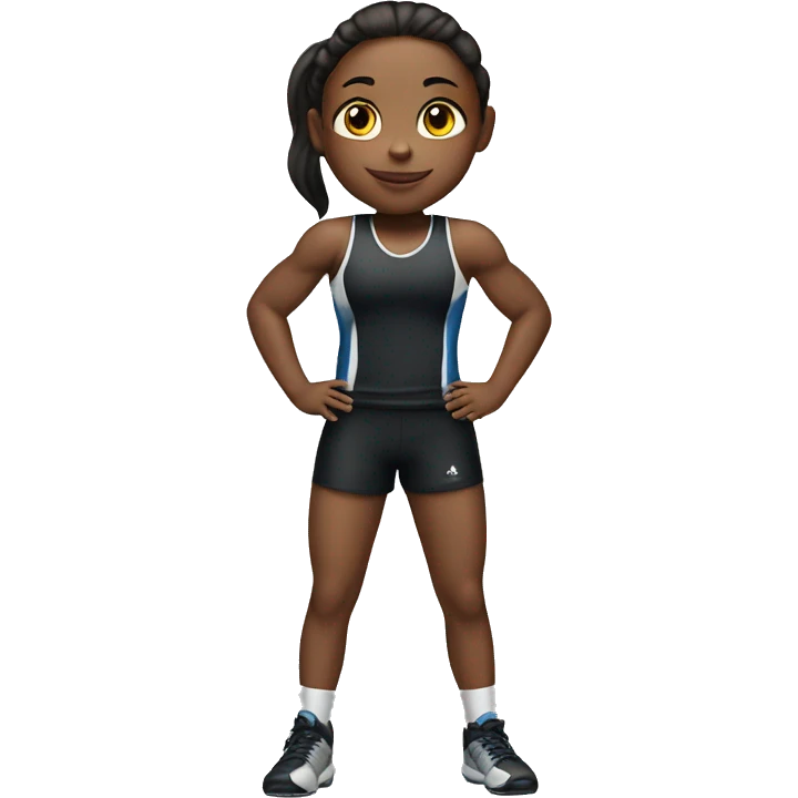 young girl athlete strong emoji