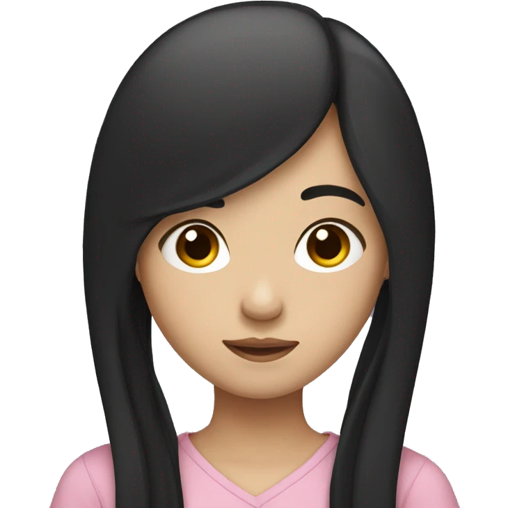 teenage asian girl with black long hair emoji