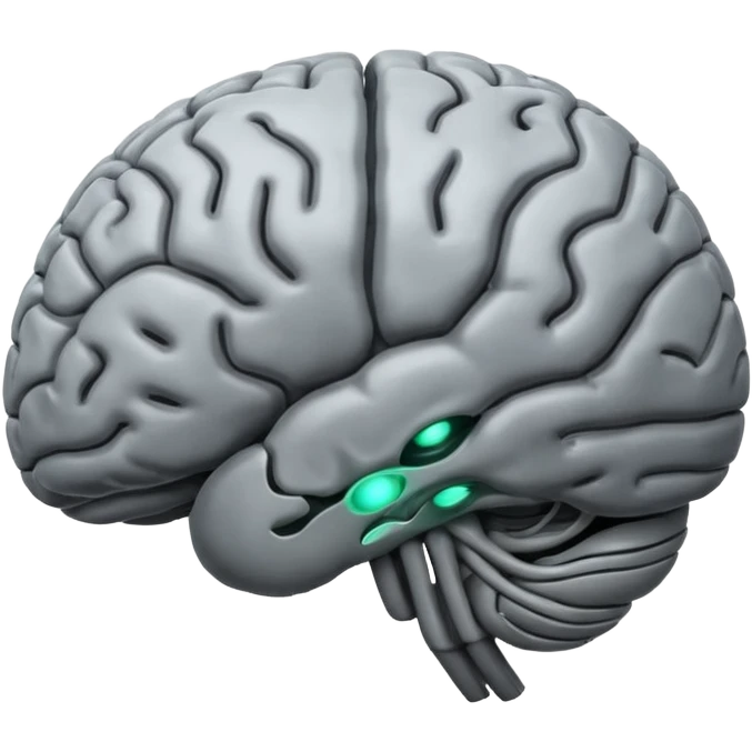 alien, brain emoji