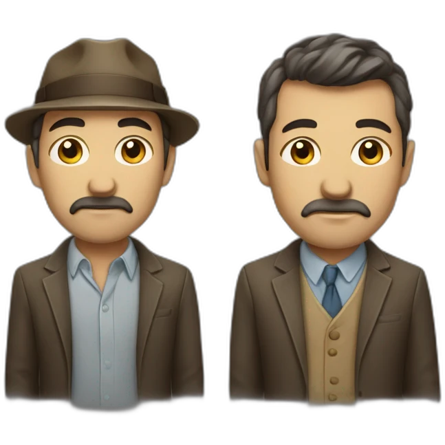 half of hobo and half of businessmen emoji