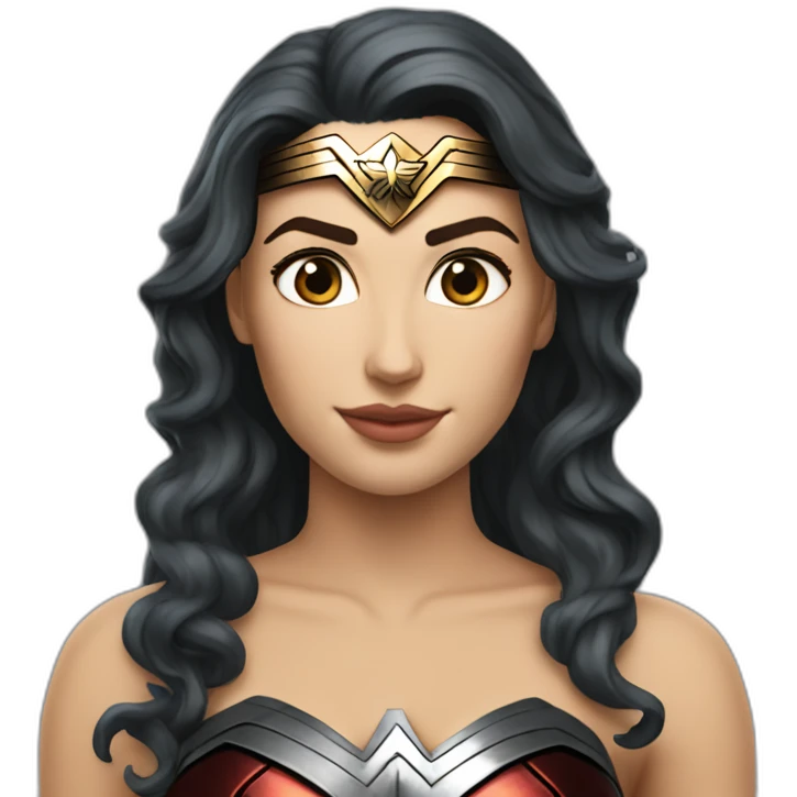 Wonder woman cheveux blancs emoji