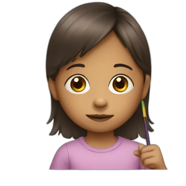 child drawing emoji