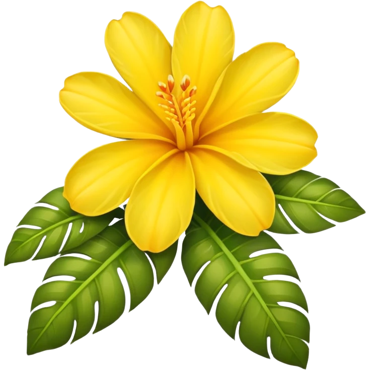 tropical flower yellow emoji