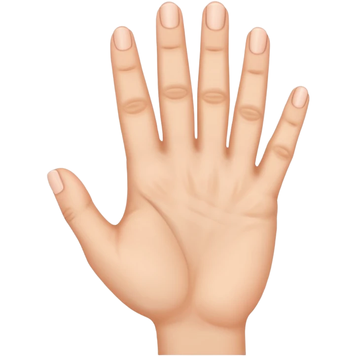 Hand showing 4 fingers emoji