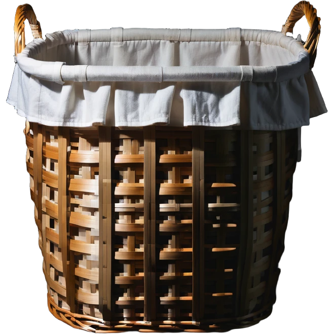 empty wicker laundry basket emoji