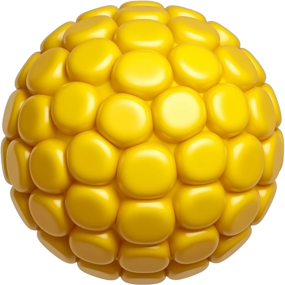 Corn but round like a cornball emoji