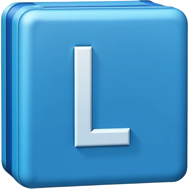 The letters L and R in a blue box 2D emoji