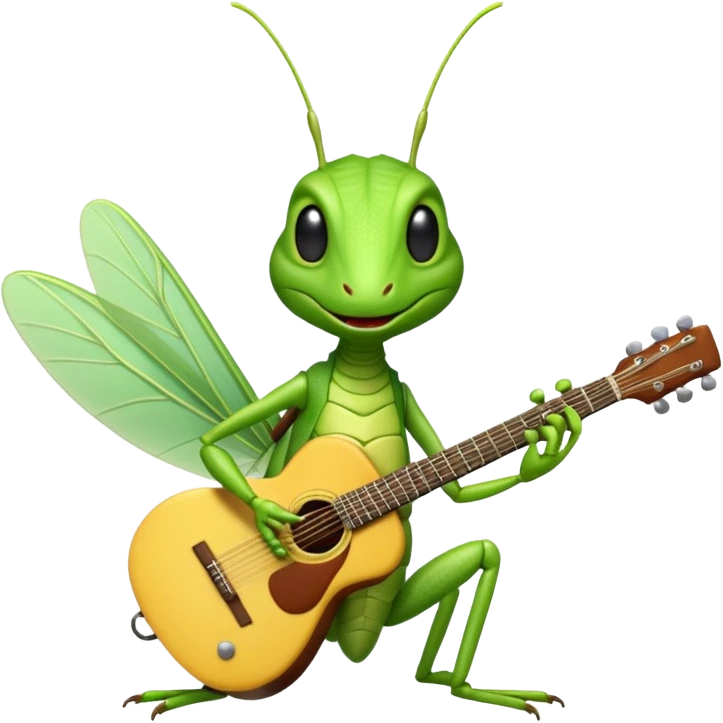 grasshopper playing guitar emoji