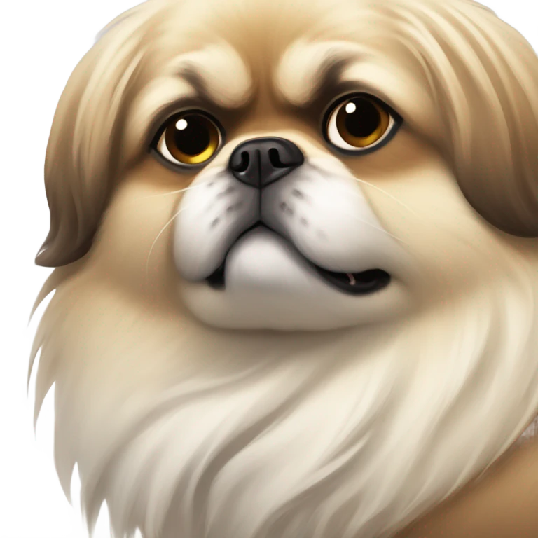 Pekingese laying down  emoji