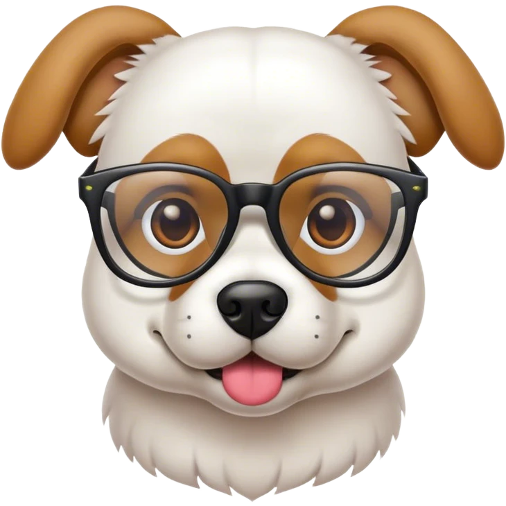 Dog with glasses  emoji