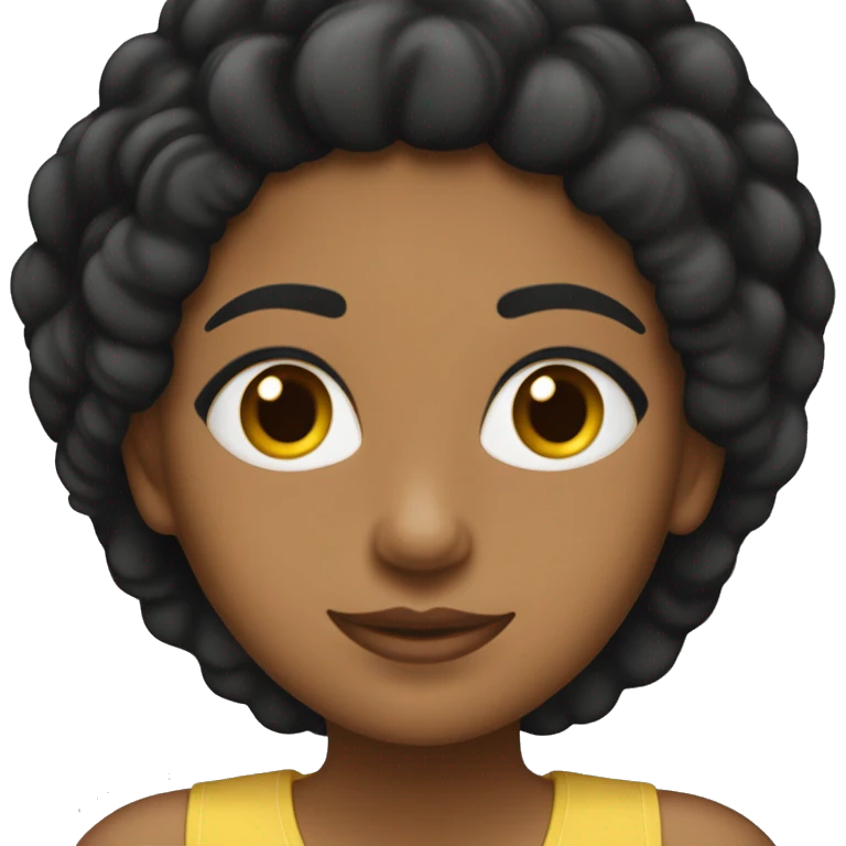 Mujer morena pelo negro liso emoji