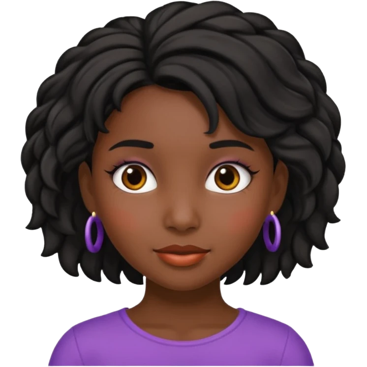 hispanic children girl with black playful hairstyle  emoji