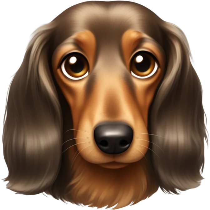 Long haired dachshund  emoji