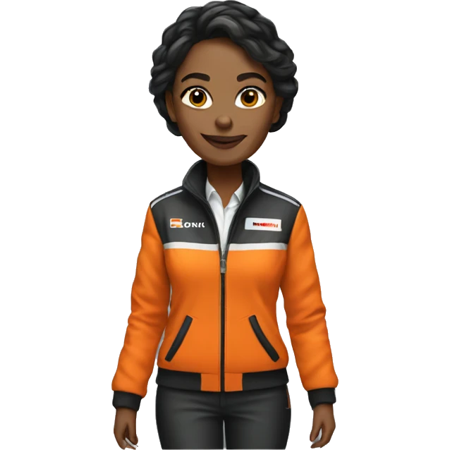 Woman with Clothes of McLaren F1 Team emoji